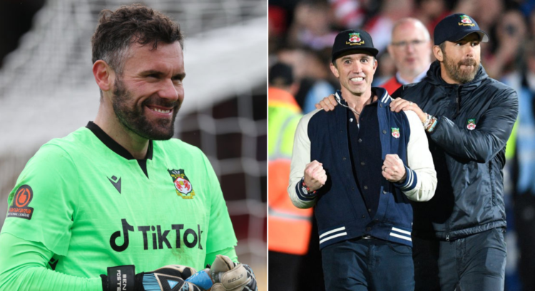 Side by side photo of Ben Foster, Rob McElhenney and Ryan Reynolds