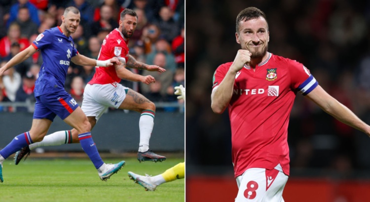 Side by side photo of Wrexham's Ollie Palmer and Luke Young
