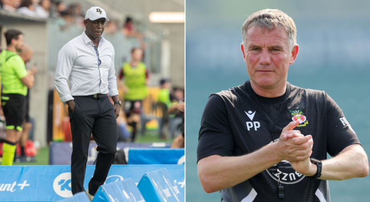 Side by side photo of Dwight Yorke and Phil Parkinson