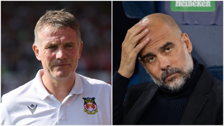 Phil Parkinson (L) and Pep Guardiola (R)