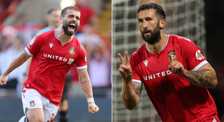Side by side photo of Wrexham's Elliot Lee and Ollie Palmer
