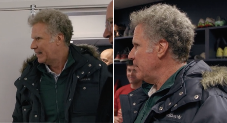 Will Ferrell visiting Wrexham dressing room