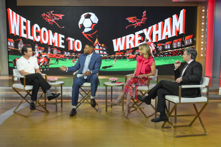 GOOD MORNING AMERICA - 
Show coverage of "Good Morning America" on 5/15/24 on ABC. 
(ABC/Paula Lobo)
ROB MCELHENNEY, MICHAEL STRAHAN, LARA SPENCER,...