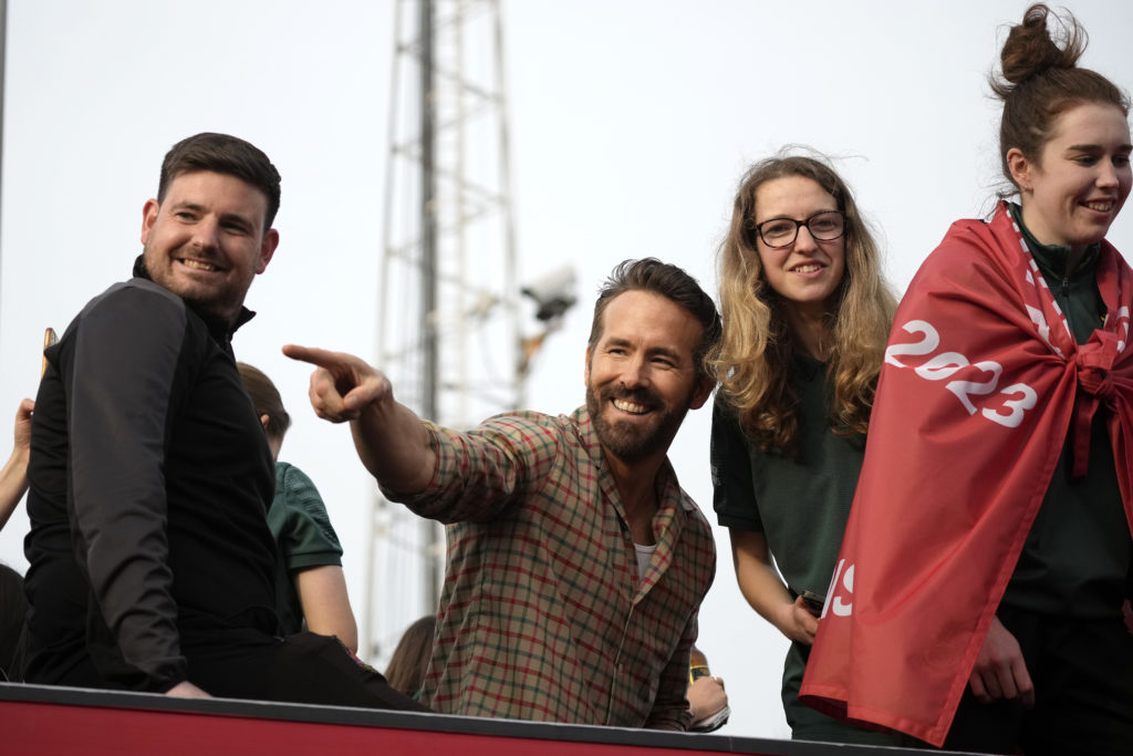 Wrexham FC Celebrate Promotion To League Football With Bus Parade