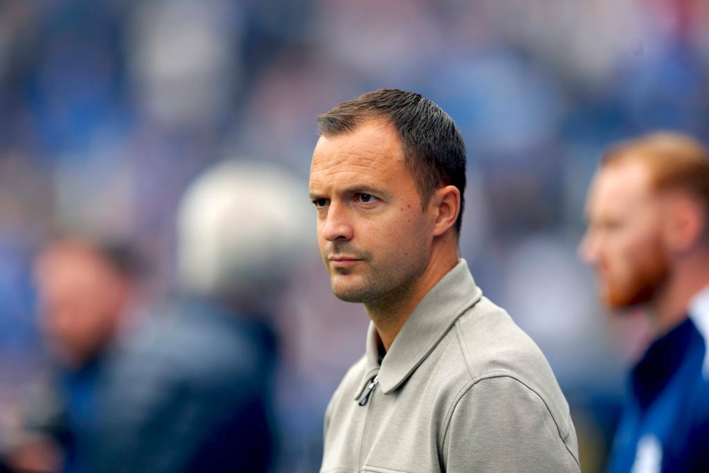 Birmingham City boss Chris Davies looks on against Wigan Athletic.