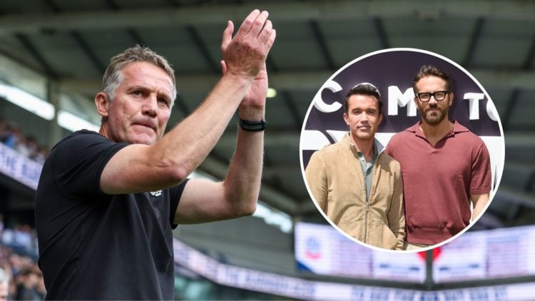 Phil Parkinson. Inset, Rob McElhenney and Ryan Reynolds.