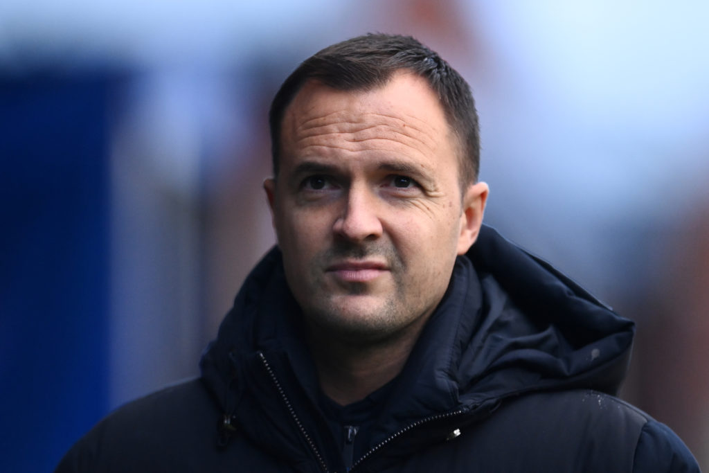 Birmingham City boss Chris Davies looks on against Stockport County
