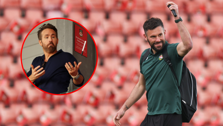 Former Wrexham goalkeeper Ben Foster. Inset, Ryan Reynolds.