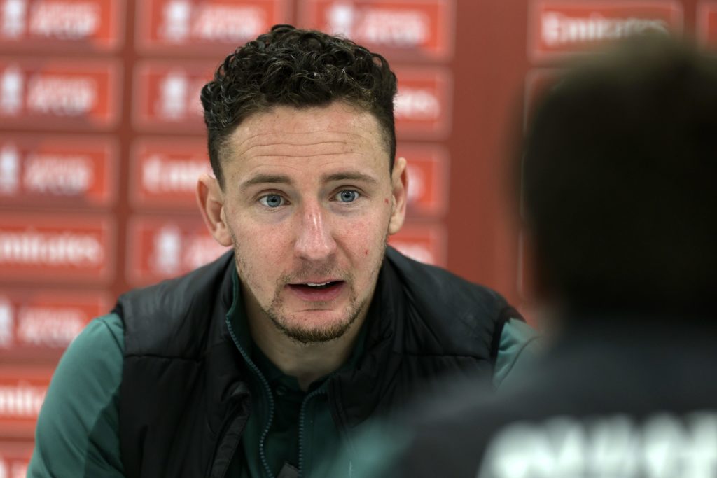 Wrexham's Callum McFadzean speaks to the media ahead of facing Oldham Athletic in the FA Cup.