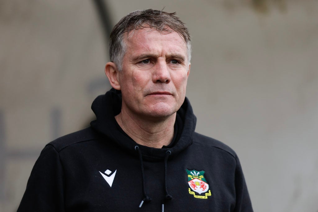 Phil Parkinson looks on during Shrewsbury Town v Wrexham in the Emirates FA Cup Third Round clash.