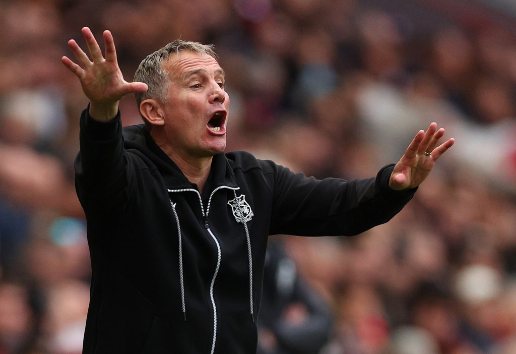 Phil Parkinson, manager of Wrexham, is pictured during the Sky Bet League One match between Charlton Athletic FC and Wrexham AFC