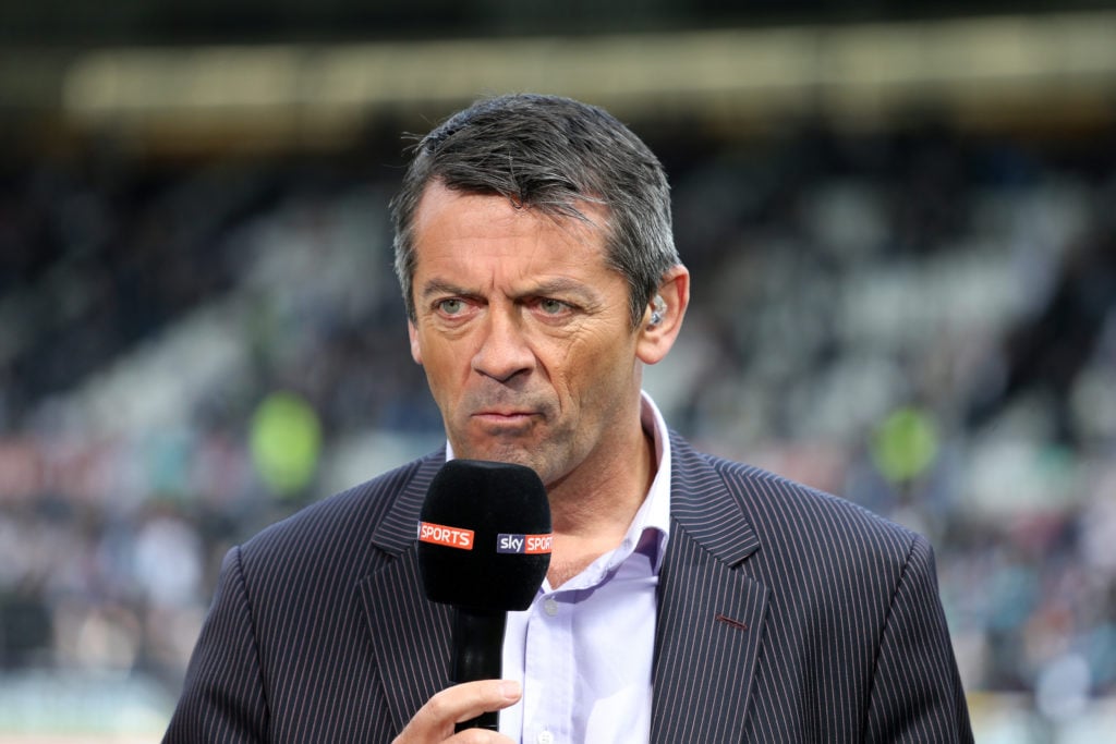 Phil Brown carrying out pundit duties for Derby County v Hull City - Sky Bet Championship Play Off: First Leg