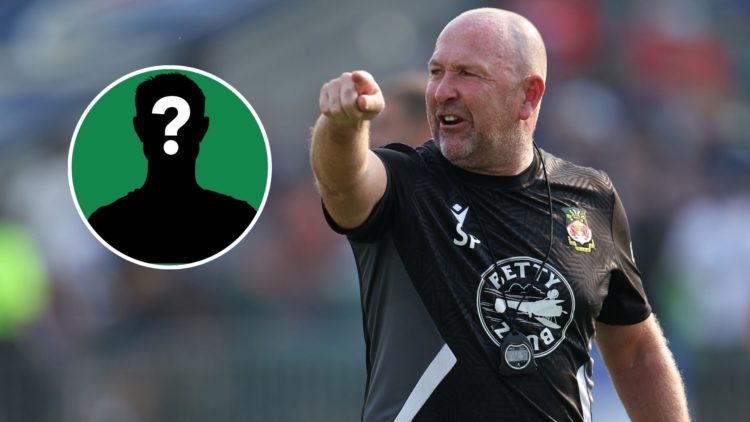 Image of: Steve Parkin the Assistant Manager of Wrexham during a pre-season training session, Inset of: A mystery player