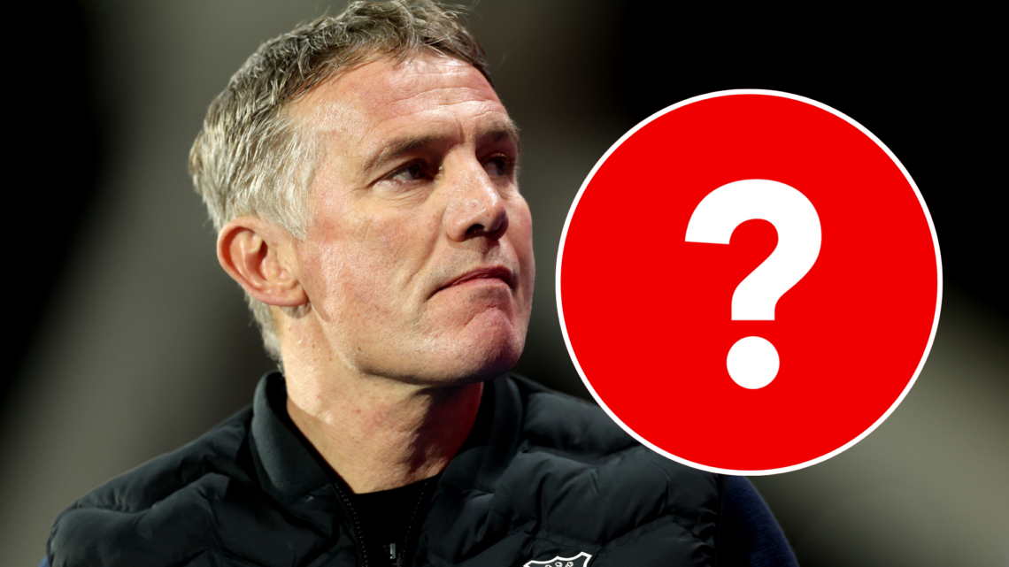 Wrexham manager Phil Parkinson. Inset, question mark graphic.