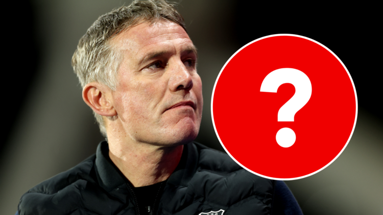 Wrexham manager Phil Parkinson. Inset, question mark graphic.