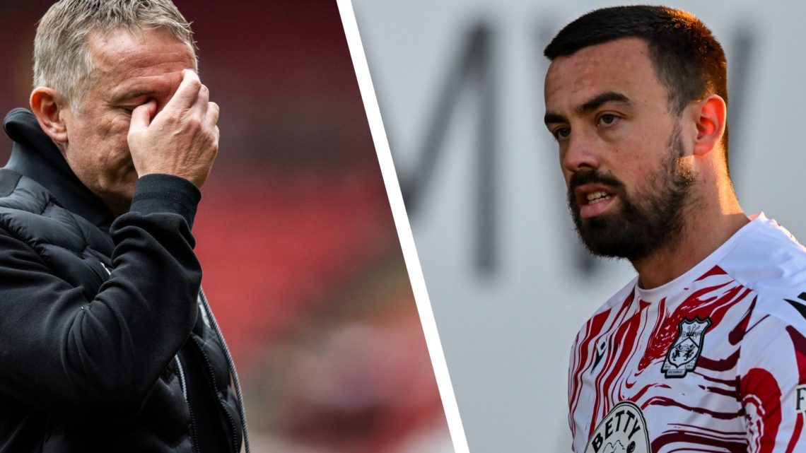 Split image of Wrexham manager Phil Parkinson and defender Eoghan O'Connell.