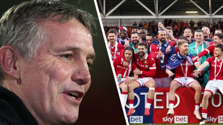 Phil Parkinson, Manager of Wrexham prior to the Sky Bet League One match between Wrexham AFC and Birmingham City FC at the SToK Cae Ras. Wrexham pl...