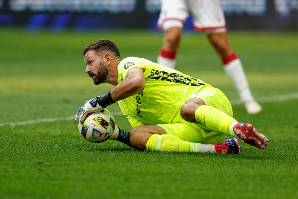 Wrexham goalkeeper Mark Howard in action against Vancouver Whitecaps.