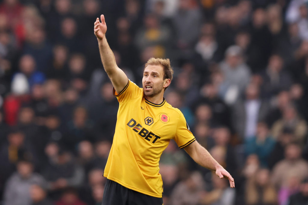 Wolverhampton Wanderers defender Craig Dawson in action against Southampton FC