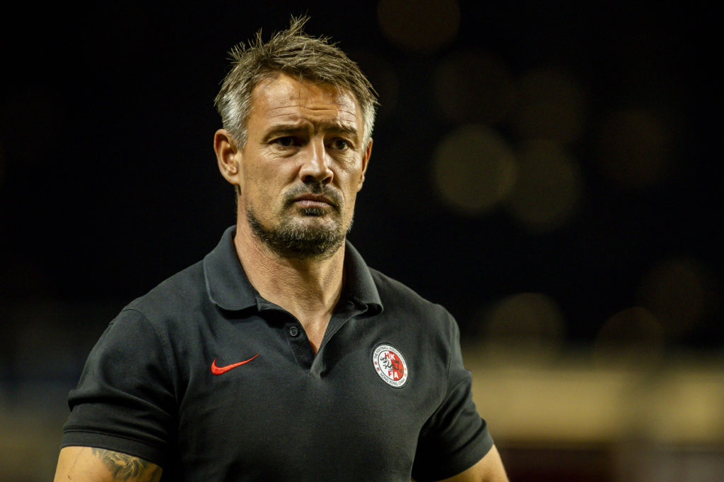 Hong Kong head coach Ashley Westwood against Guam.