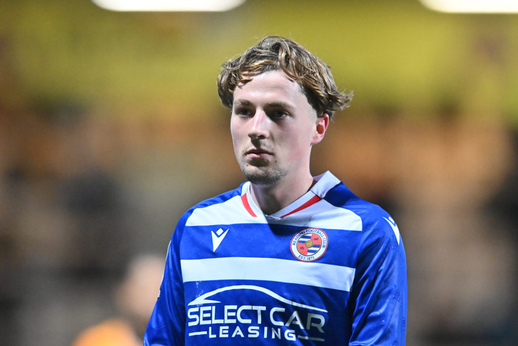 Charlie Savage in action during Cambridge United v Reading in the Sky Bet League One clash.