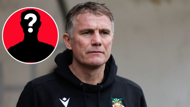 Image of Phil Parkinson the head coach / manager of Wrexham during the Emirates FA Cup Third Round match between Shrewsbury Town and Wrexham, Inset...