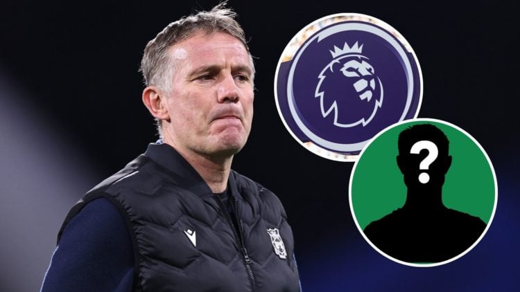 Image of: Phil Parkinson manager / head coach of Wrexham ahead of the Sky Bet League One match between Huddersfield Town AFC and Wrexham, Insets of...