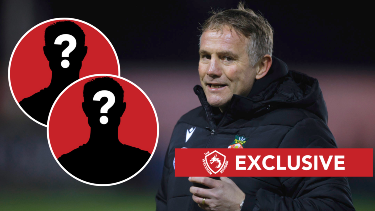 Wrexham manager Phil Parkinson looks on during the Sky Bet League One match between Shrewsbury Town FC and Wrexham AFC.