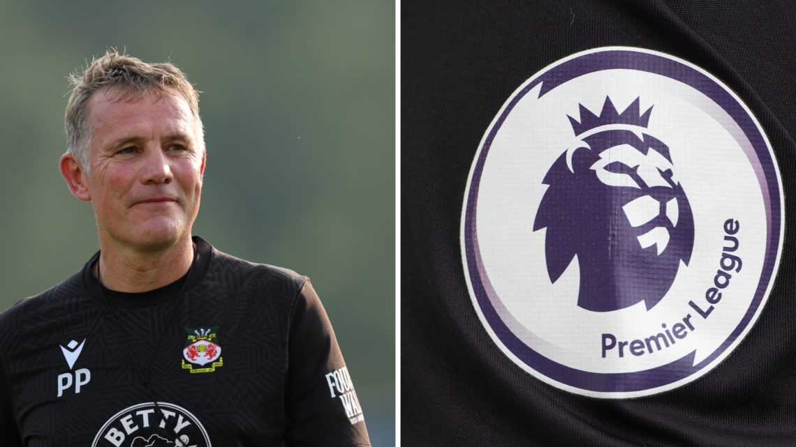 Phil Parkinson of Wrexham during a pre-season training session at WakeMed Soccer Park. A detailed view of a Premier League logo prior to the Premie...
