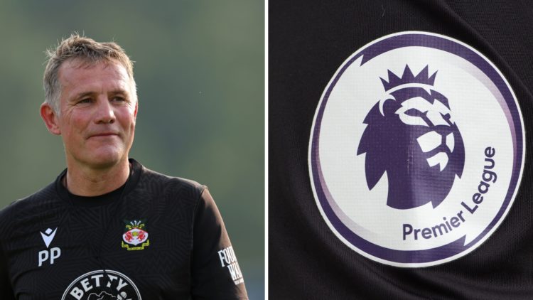 Phil Parkinson of Wrexham during a pre-season training session at WakeMed Soccer Park. A detailed view of a Premier League logo prior to the Premie...