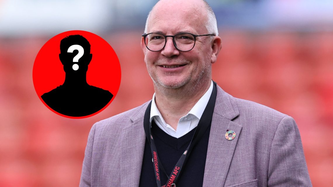 Wrexham chief Shaun Harvey looking on at the Racecourse Ground.