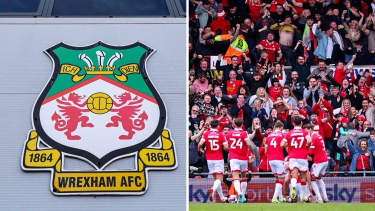 A general exterior view of the Racecourse Ground, home stadium of Wrexham AFC ahead of the Bristol Street Motors Trophy match between Wrexham and W...