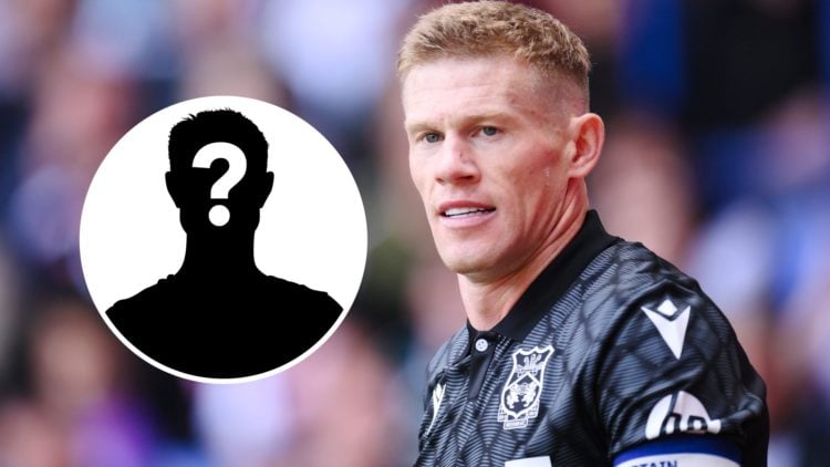 Wrexham star James McClean. Inset, mystery player graphic.