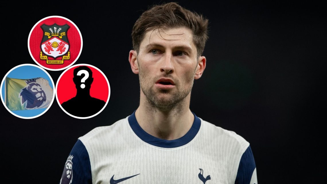 Image of Ben Davies of Tottenham Hotspur looks on during the Premier League match between Tottenham Hotspur FC and Manchester United, insets of The...