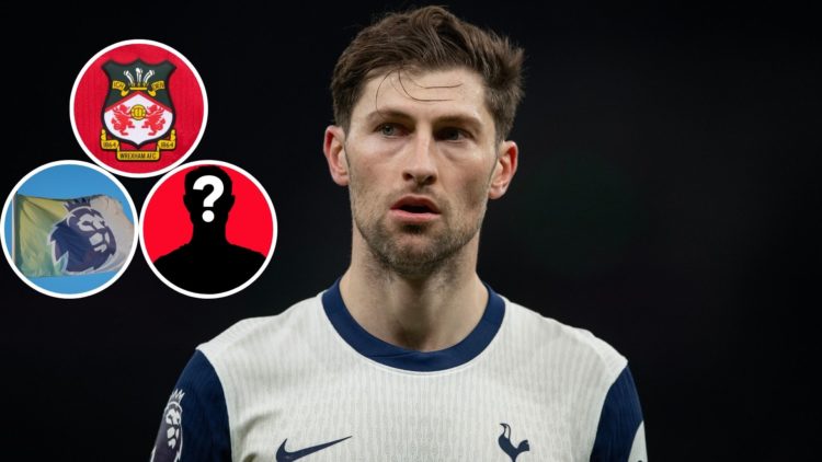 Image of Ben Davies of Tottenham Hotspur looks on during the Premier League match between Tottenham Hotspur FC and Manchester United, insets of The...