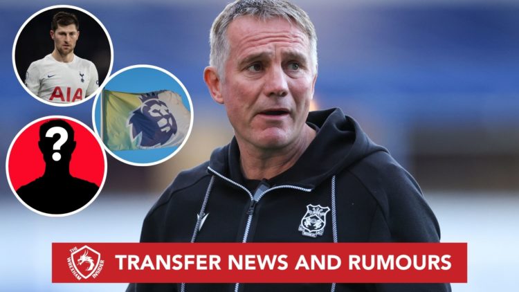 Image of Phil Parkinson manager / head coach of Wrexham ahead of the Sky Bet League One match between Birmingham City FC and Wrexham, Insets of A d...