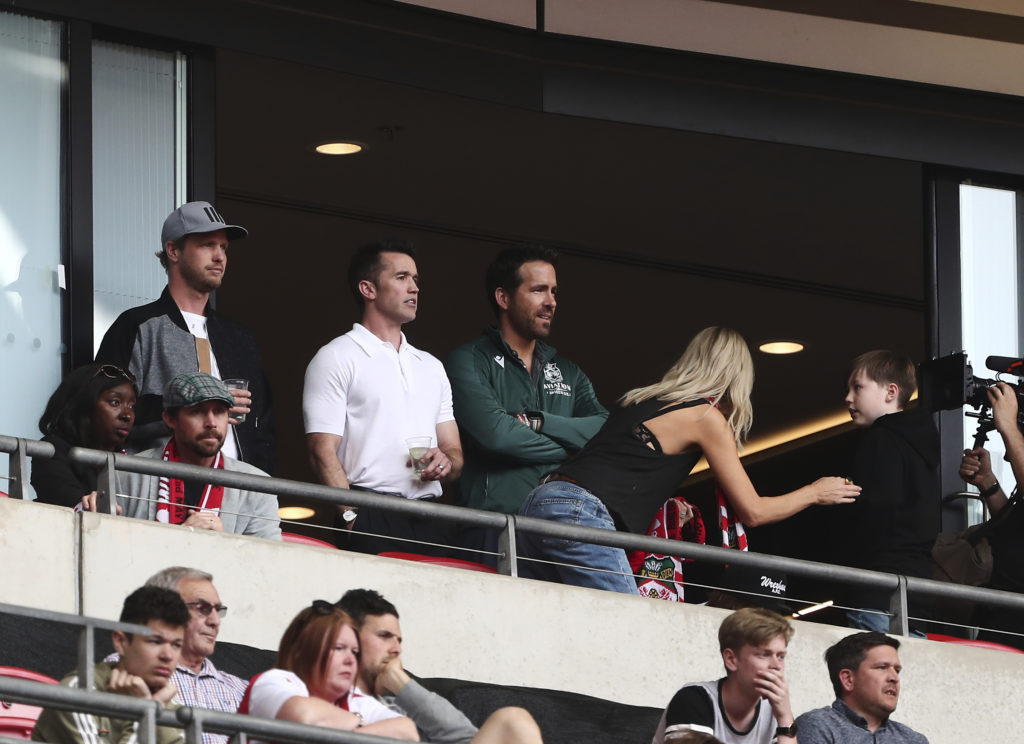 Wrexham owners Ryan Reynolds and Rob McElhenney at the FA Trophy Final.