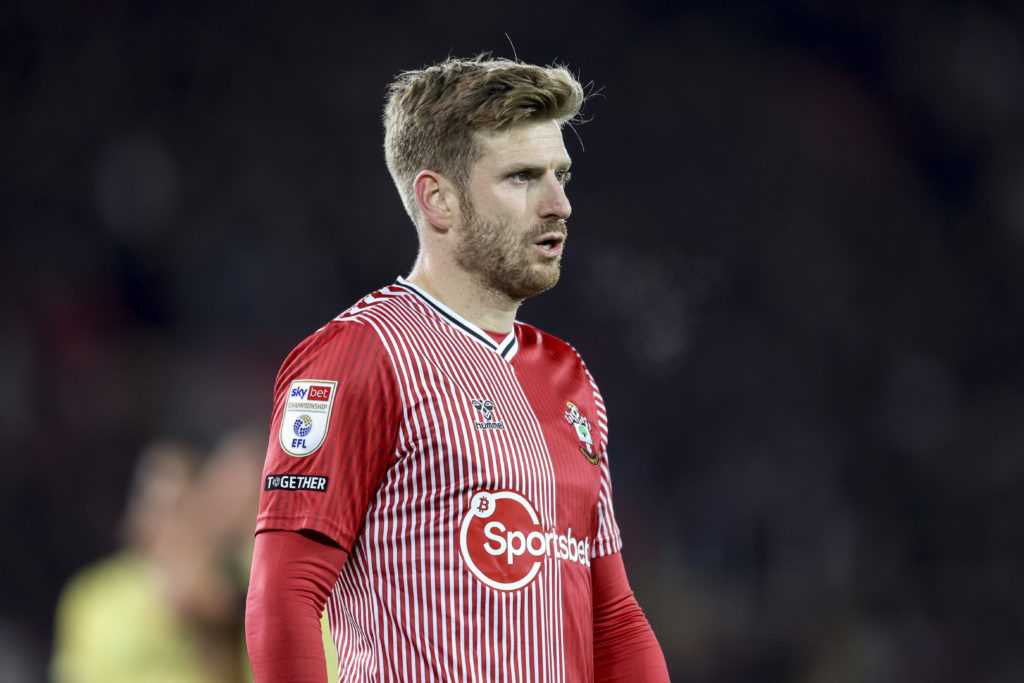 Stuart Armstrong in action during Southampton FC v Bristol City in the Sky Bet Championship clash.