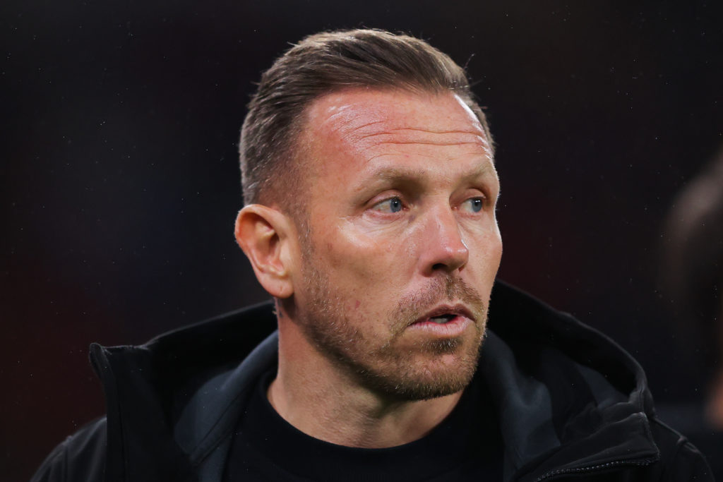 Craig Bellamy looks on during Wales v Montenegro