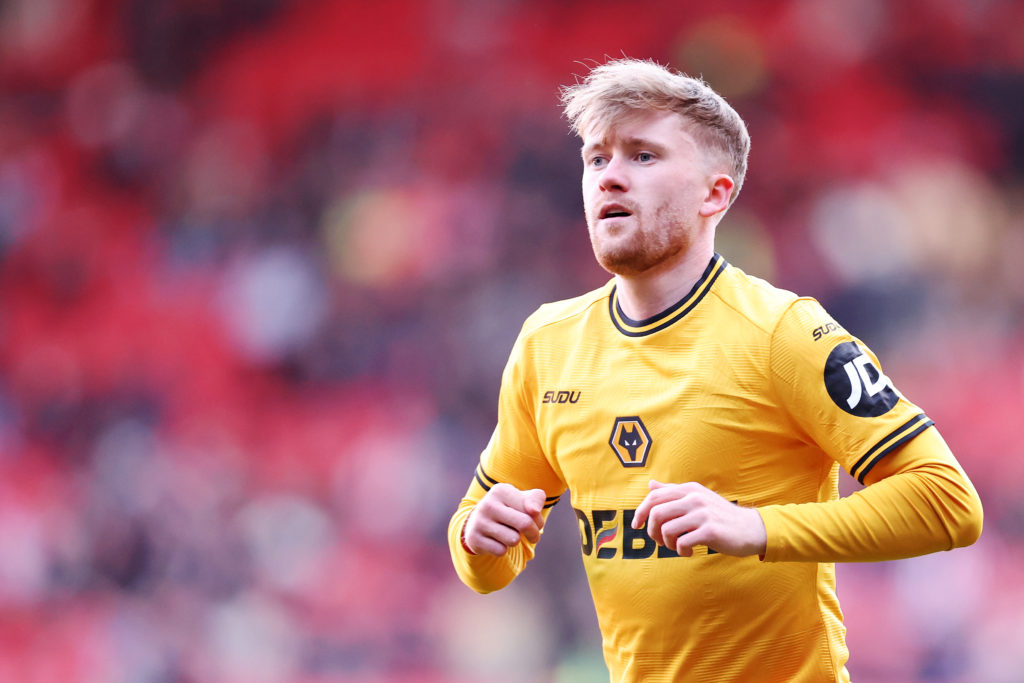 Tommy Doyle in action during Southampton FC v Wolverhampton Wanderers FC in the Premier League clash.