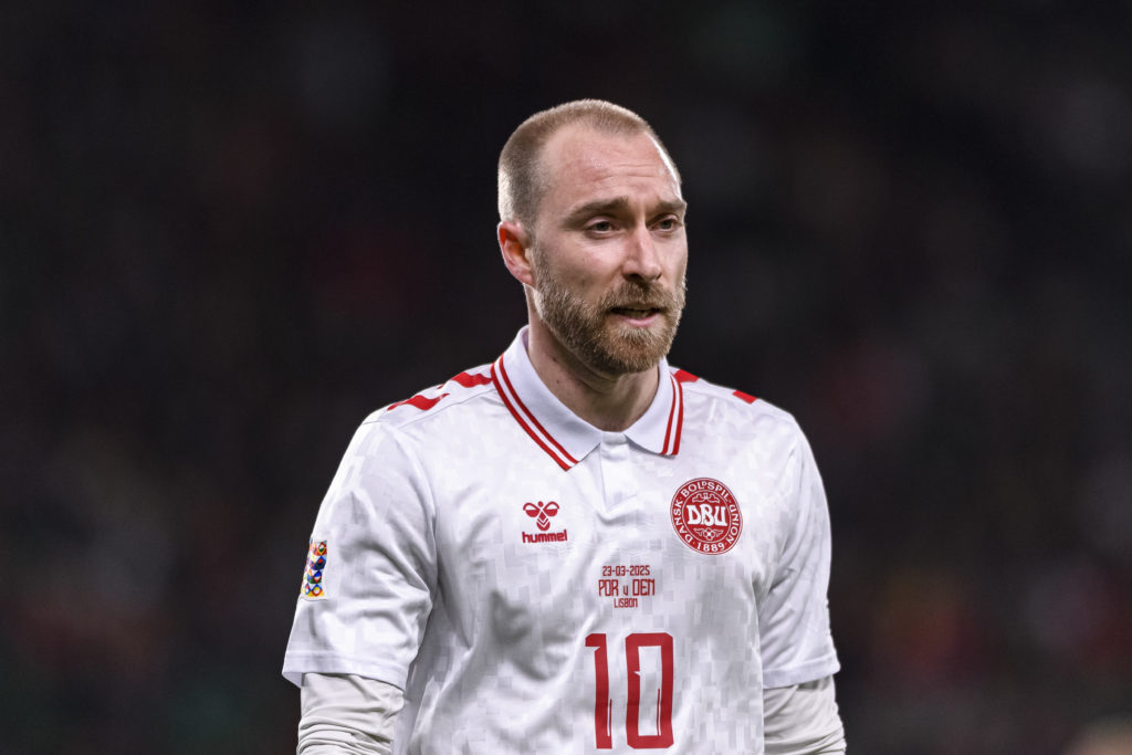 Christian Eriksen during Portugal v Denmark - UEFA Nations League Quarterfinal Leg Two