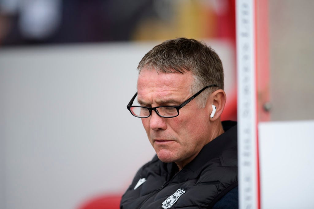 Wrexham manager Phil Parkinson during a League One game at Lincoln City.