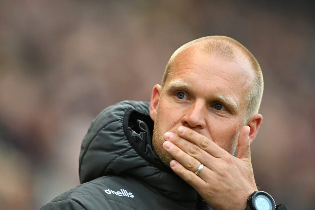 Bristol City manager Liam Manning during a match against Sheffield United.