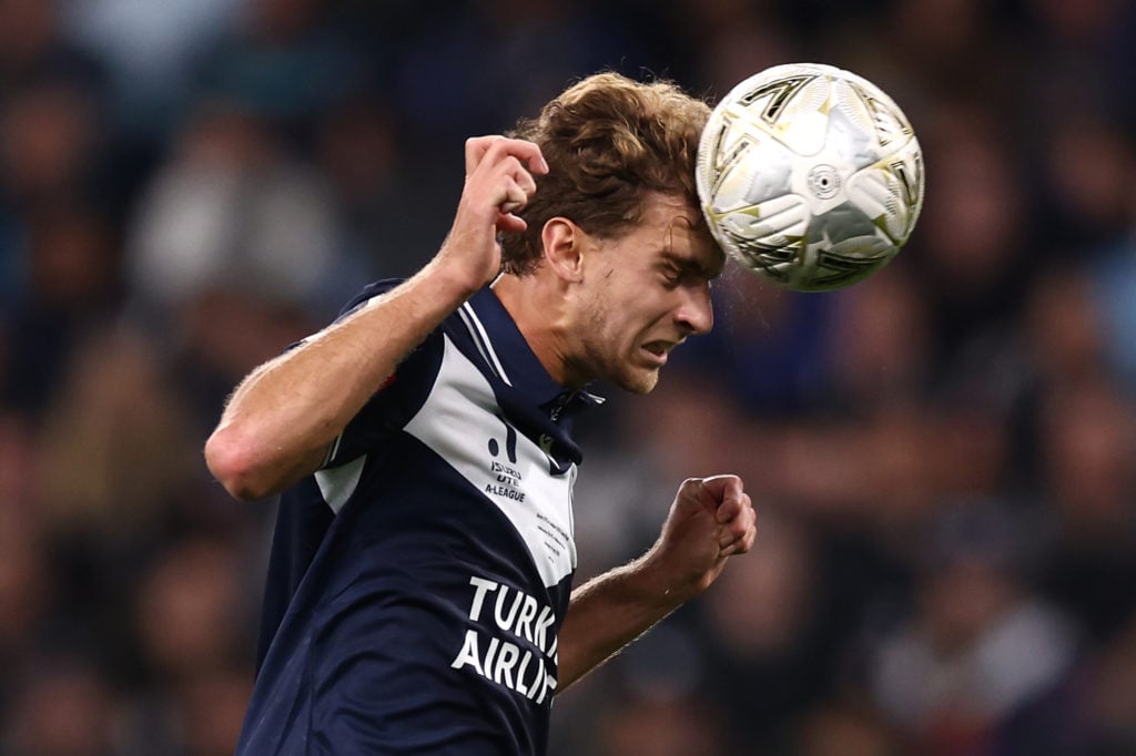 Ryan Teague in action during the A-League Men's Grand Final between Melbourne City and Melbourne Victory.