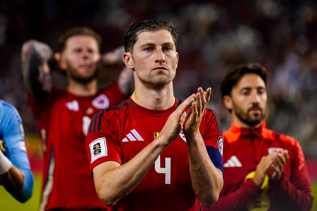 Ben Davies after Belgium v Wales - FIFA 2026 World Cup Qualifier
