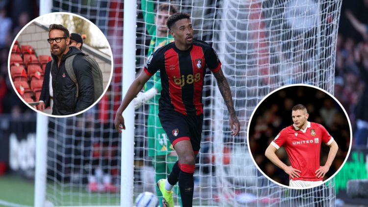 Image of Daniel Jebbison of AFC Bournemouth scores a goal which was later ruled out during the Premier League match between AFC Bournemouth and Lei...