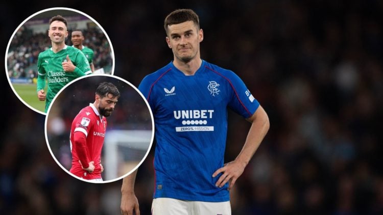 Image of Tom Lawrence of Glasgow Rangers during the UEFA Champions League 3rd qualifying round between Glasgow Rangers FC and Dynamo Kyiv, insets o...