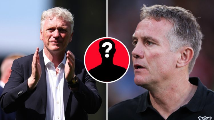 Split Image of David Moyes the head coach / manager of Everton applauds the fans at full time during the Premier League match between Everton FC an...