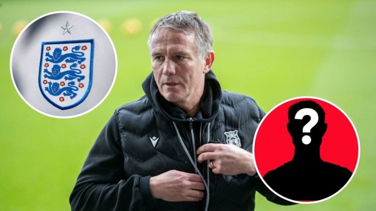 Image of Wrexham A.F.C. manager Phil Parkinson is present during the Sky Bet League 1 match between Stockport County and Wrexham, Inset of The Engl...