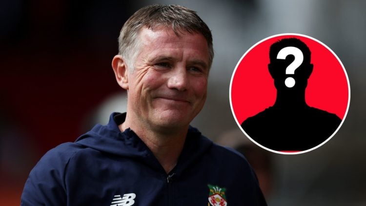 Image of Phil Parkinson, Manager of Wrexham smiles prior to the Vanarama National League match between Wrexham and Notts County, Inset of a mystery...